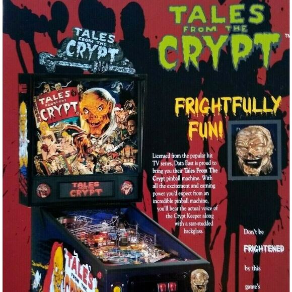 Tales From The Crypt Pinball Flyer Horror Vintage Zombie Art Original 1993 - Picture 1 of 3